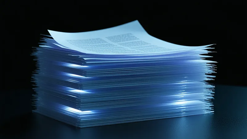 Abstract layered evidence package visualization