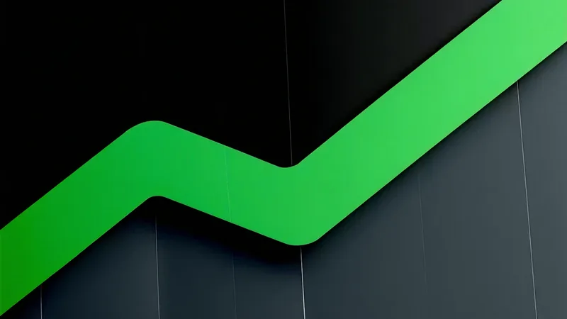 Abstract upward trending compliance posture chart